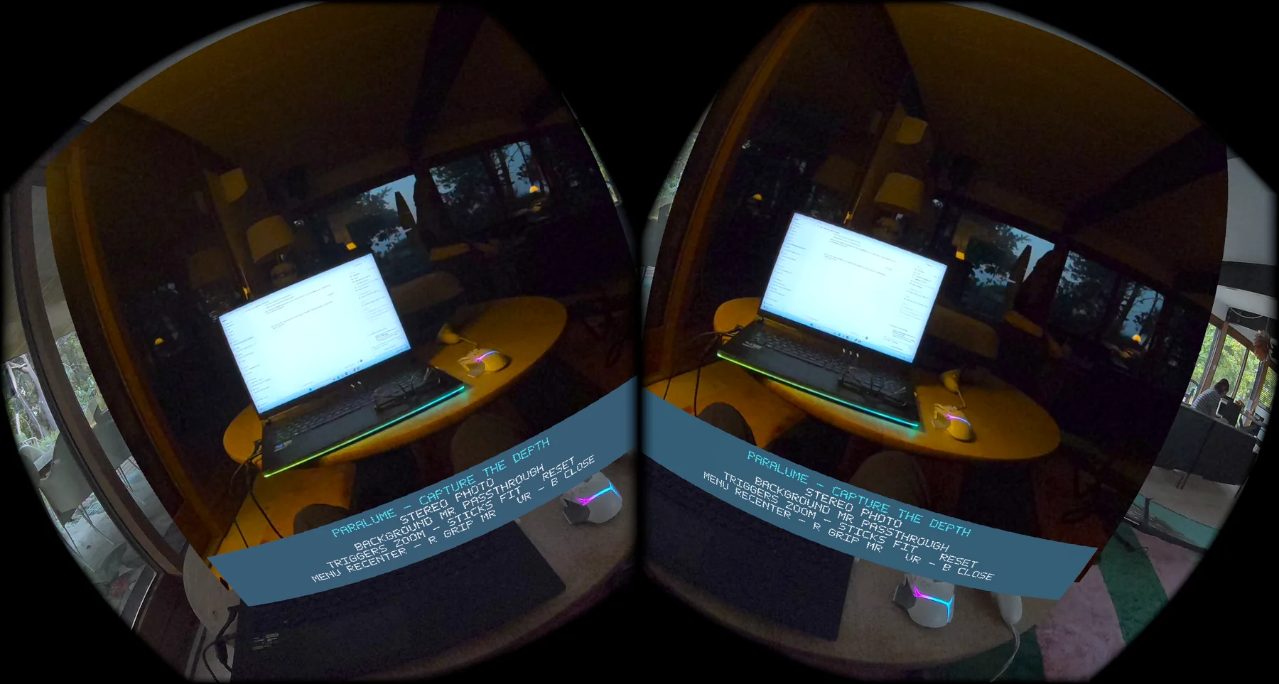 Paralume stereofoto in mixed reality